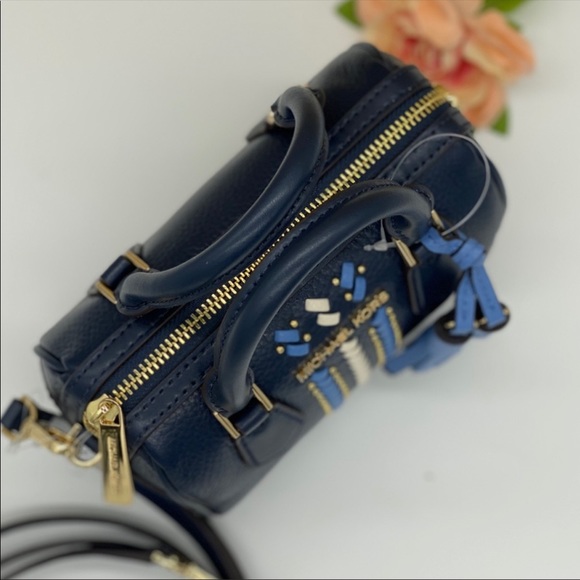 MICHAEL KORS BEDFORD XS DUFFLE XBODY NAVY MULTI - Picture 4 of 15